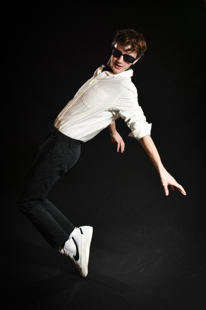 Dylan Clifford poses for a studio fashion portrait in Moore Hall 424 on Wednesday, Nov. 9, 2022.