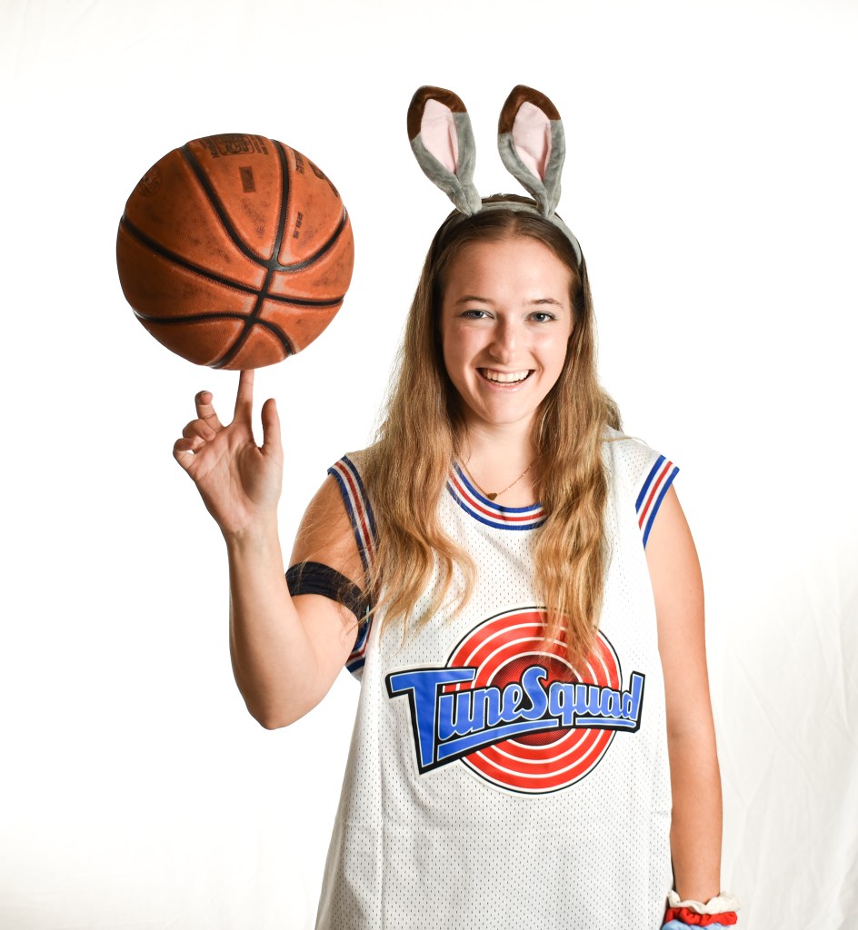
Dana Hayes poses for a portrait in her Space Jam Halloween costume in Moore Hall on the campus of Central Michigan University, Tuesday, November 1, 2022.
