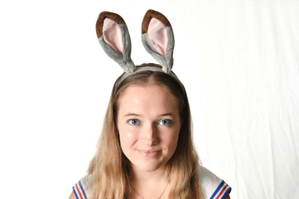 Dana Hayes poses for a portrait in her Space Jam Halloween costume in Moore Hall on the campus of Central Michigan University, Tuesday, November 1, 2022.