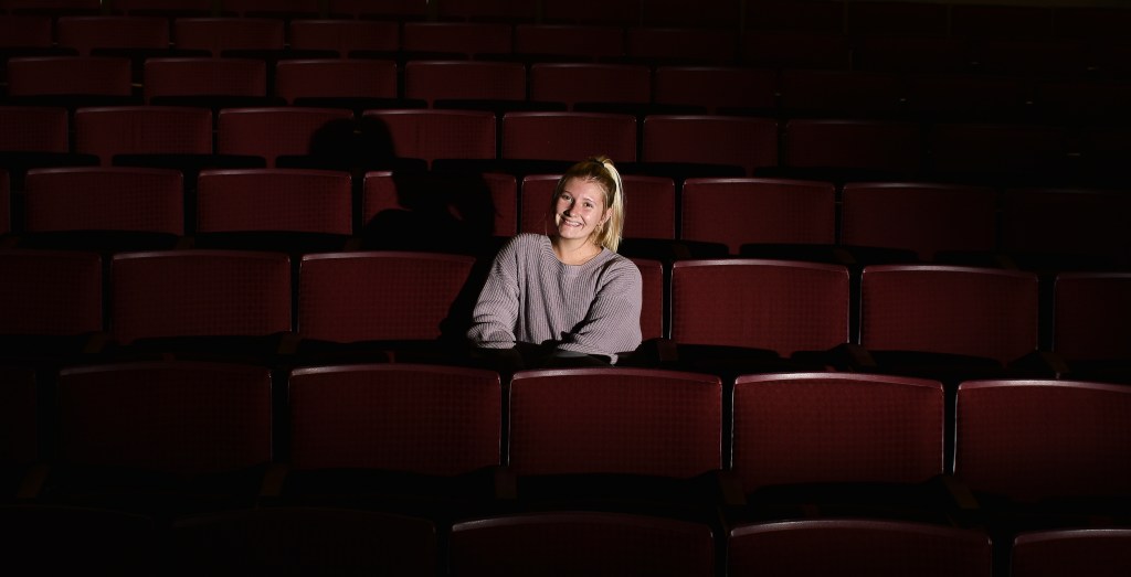 "Light of the Lecture"
"Sadie Wheaton poses in a lecture room in Brooks Hall on the campus of Central Michigan University on Tuesday, October 11, 2022."