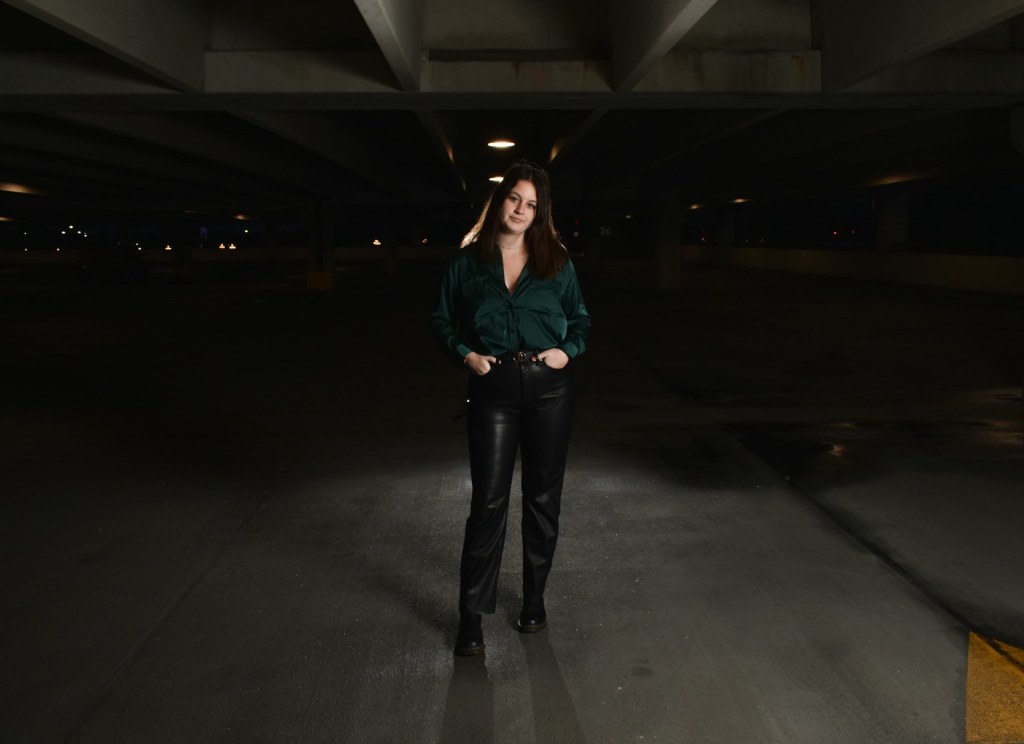 "Leather Garage Walk"
"Maezie Ervin poses in the Soaring Eagle Casino's parking garage in Mount Pleasant, MI, on Tuesday December 14, 2022."